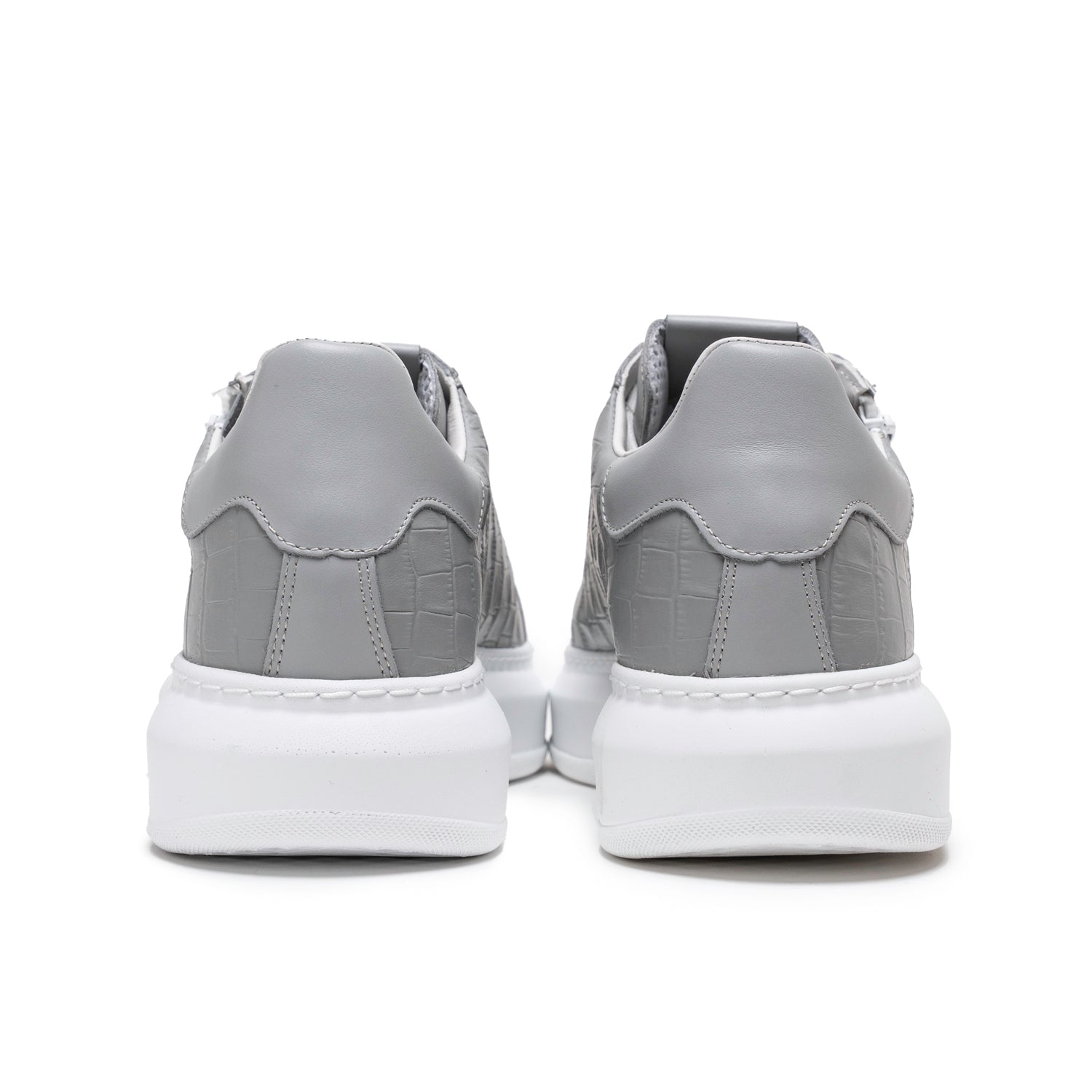 STREET 231 CROC GREY ZIPPER SNEAKERS – Biaggio