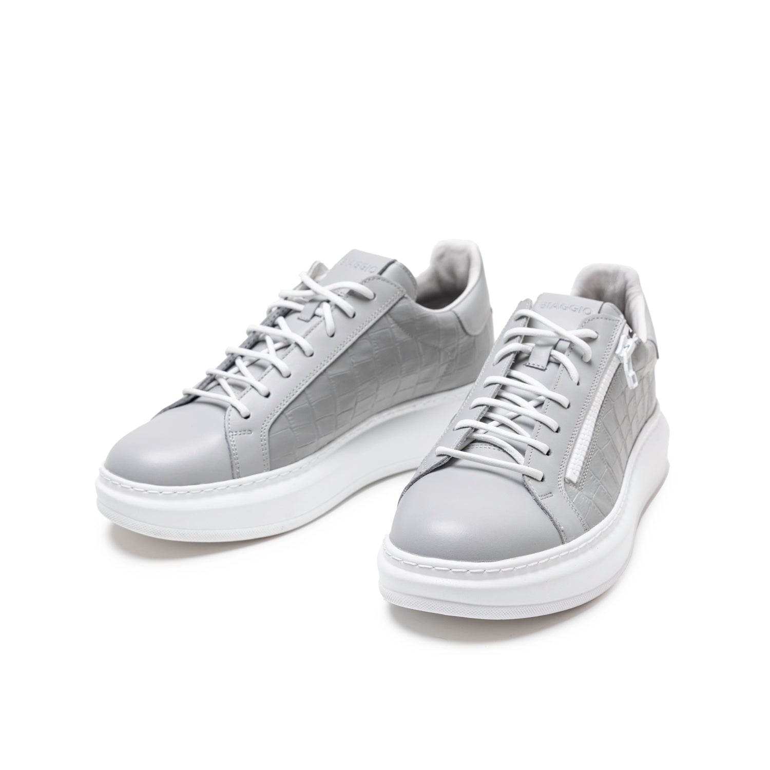 STREET 231 CROC GREY ZIPPER SNEAKERS – Biaggio